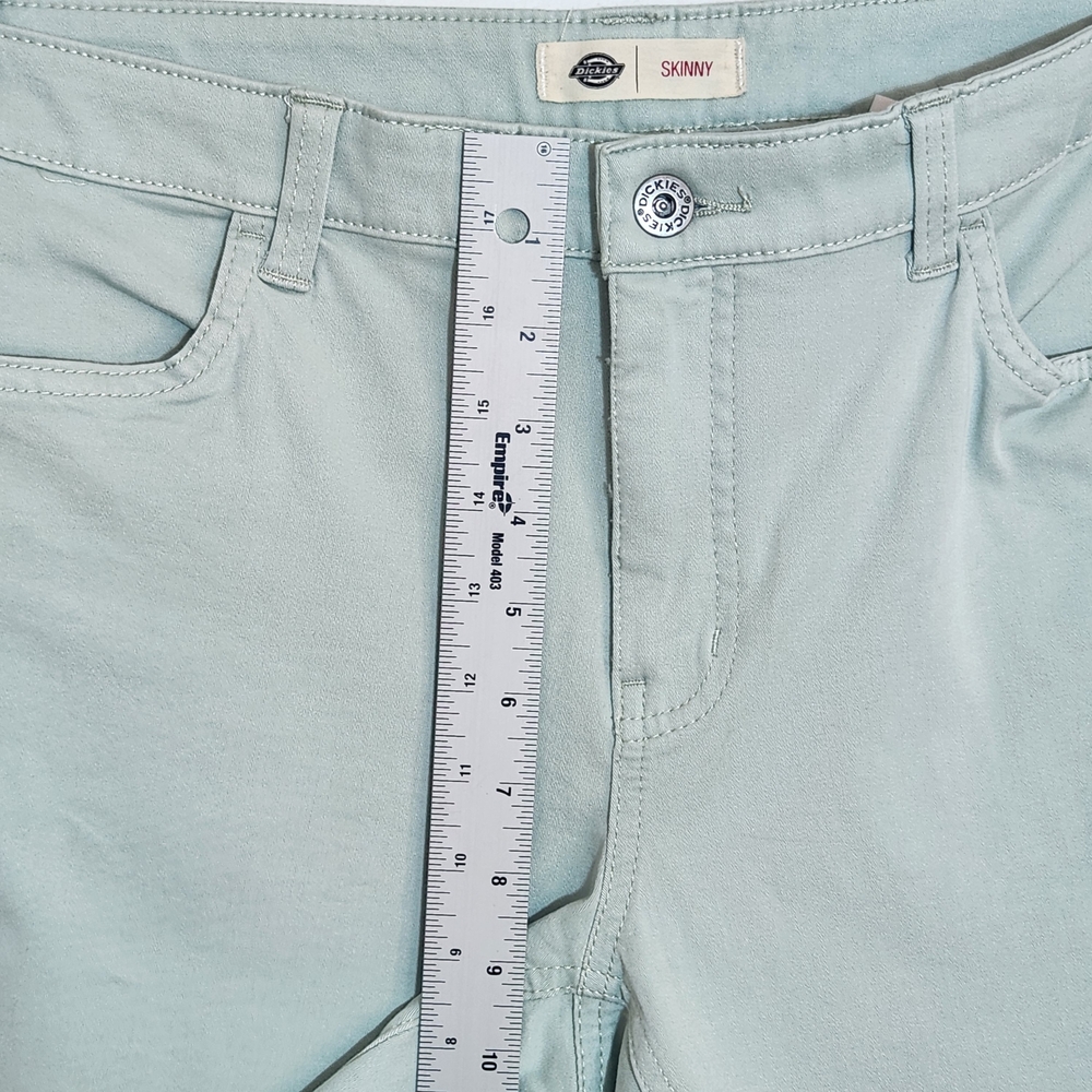 Dickies Mint Green Stretch Twill Skinny Pants Size 8 - Picture 7 of 10